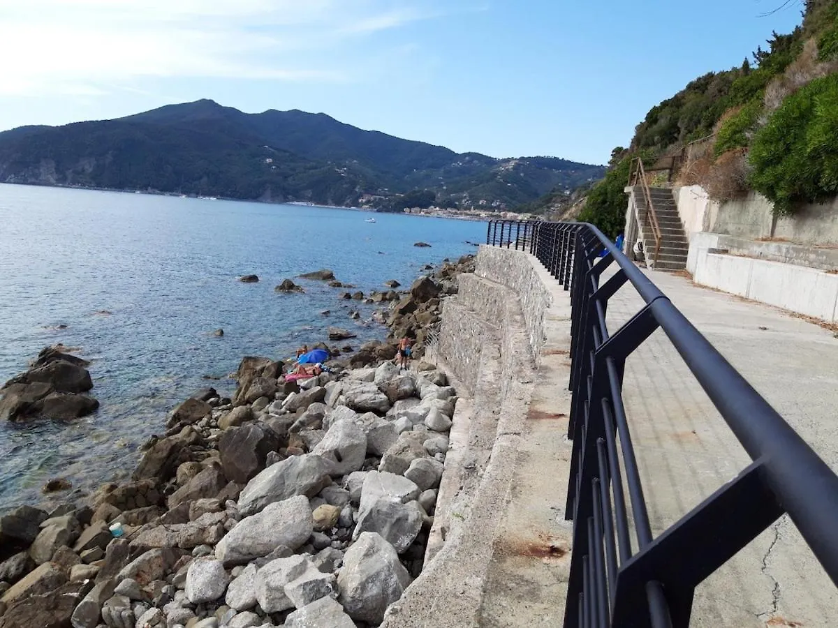White House With Sea View Apartment Moneglia